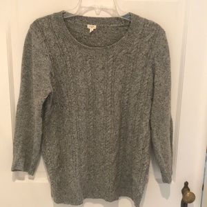 J. Crew grey cable knit sweater